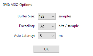 screenshot of dante virtual soundcard